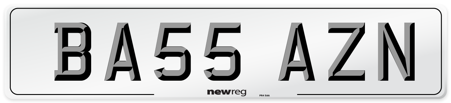 BA55 AZN Number Plate from New Reg